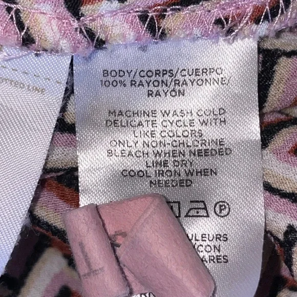 LOFT Petite Geometric Print Elastic Waist Midi Skirt Womens Size LP - Picture 5 of 5